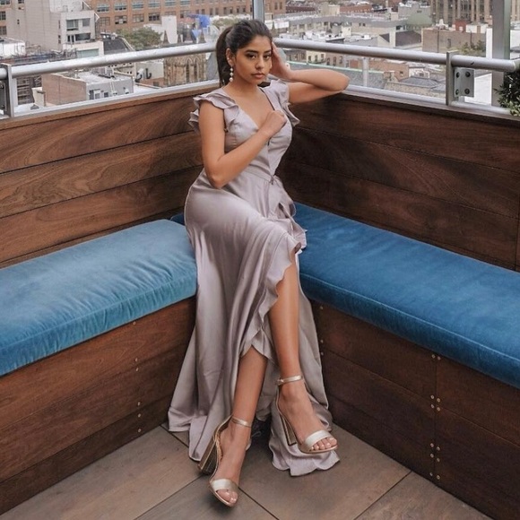 Satin Maxi Dress - Picture 3 of 8